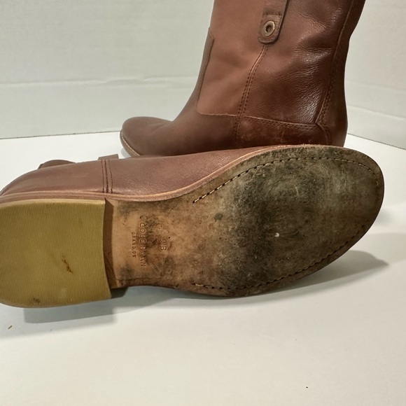 COLE HAAN Zillie Brown Leather Ankle Boots 9.5 - Picture 6 of 6